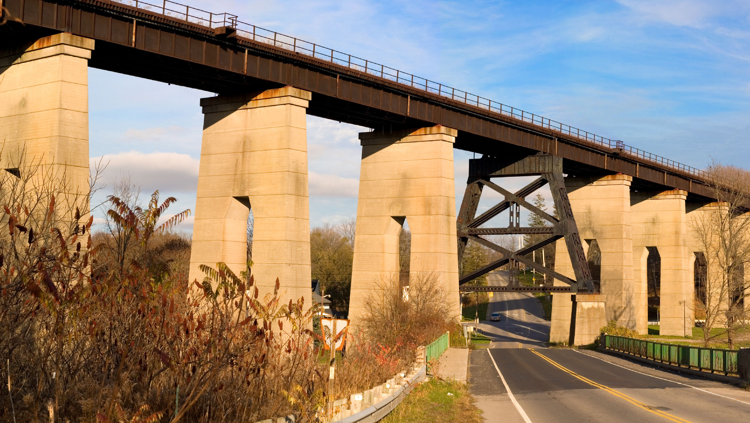 A railroad bridge in St. Thomas, Ontario