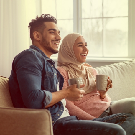 A couple with a Halal mortgage